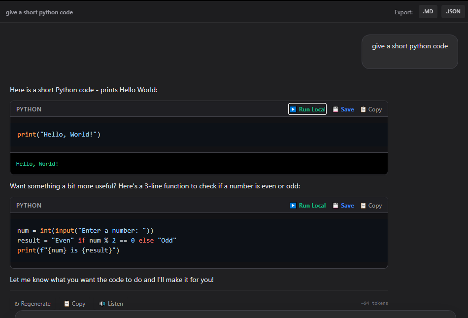 Python Code Execution