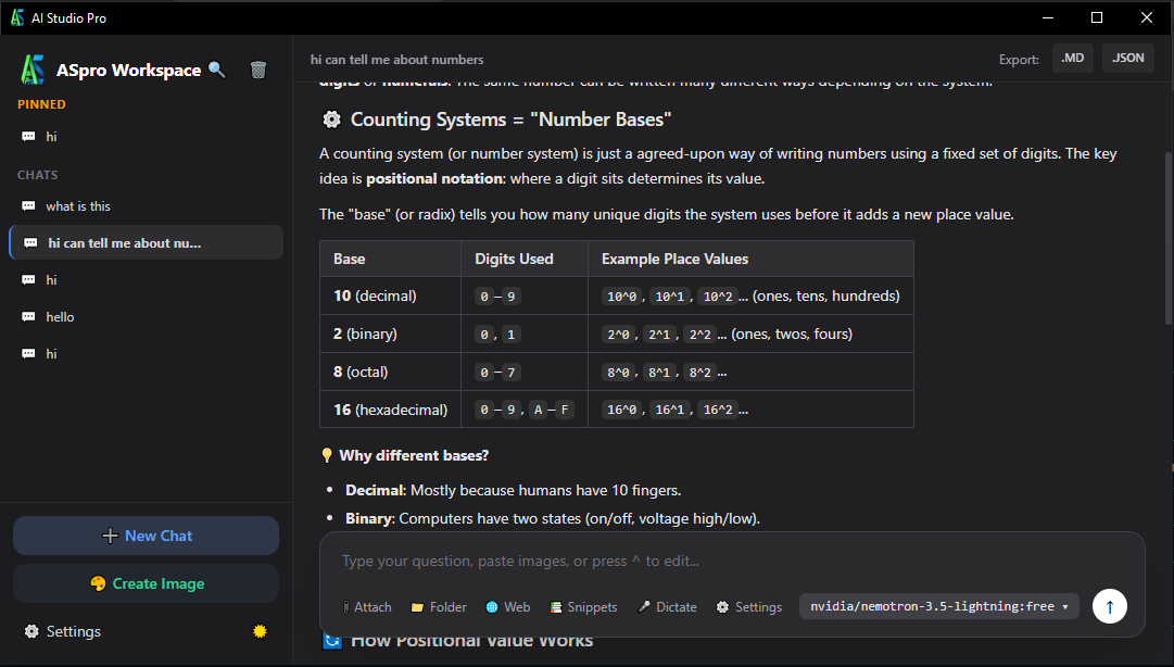 AI Studio Pro Interface